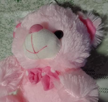 Plyšový ružový medveď, 26 cm, 