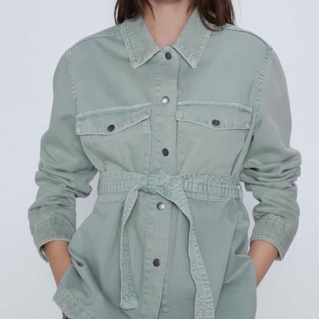 Perfektná mentolová džínsová bunda značky zara, zara,xs