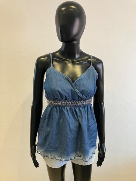 Dámska rifľová blúzka dromedar (40), dromedar,l