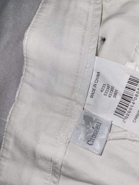 Biele nohavice, camaieu,42