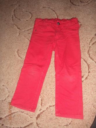 Červené rifličky, h&m,92