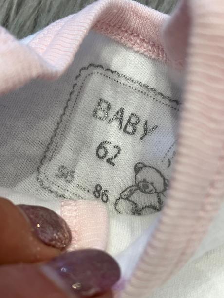 Dievčenský overal bielo-ružový (62), 62