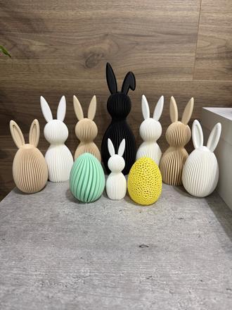 Veľkonočná dekorácia - zajace a vajíčka, 