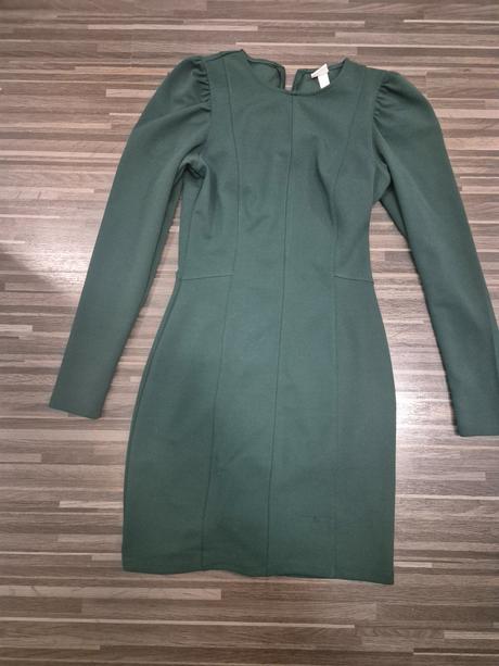 Hm zelené šaty, h&m,s