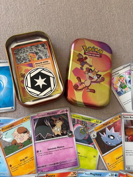 Pokémon karty+ mini tin meowth, 