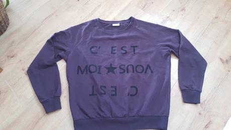 Fialová mikina, l, l