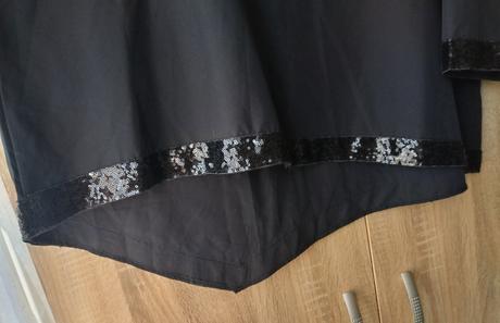 Čierna spoločenská flitrová tunika, xxxl