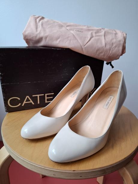 Lakované kožené lodičky kate grey, 36