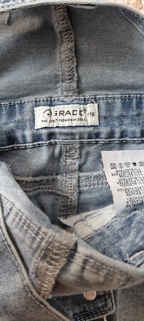Džinsové kraťasy na traky, grace,116