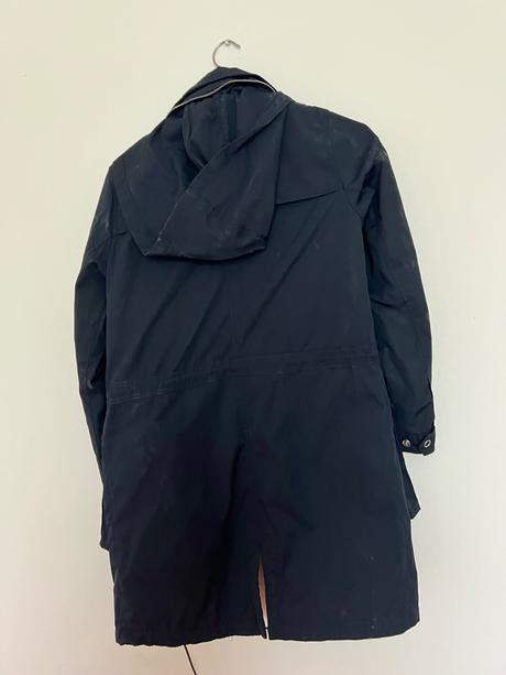 Dobber suprova tmavomodra parka s kapucou zo zalan, s