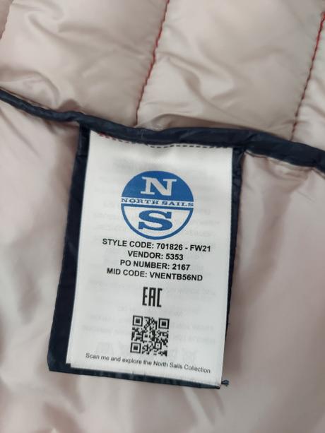 Ľahko vatovaná bunda north sails, 176