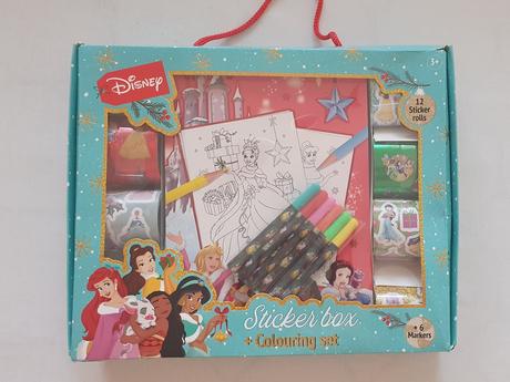 Set vymalovaniek/, nalepok disney princezné, 