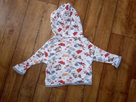 Krasna bavlnena tensia mikina so skreckami 68, 68