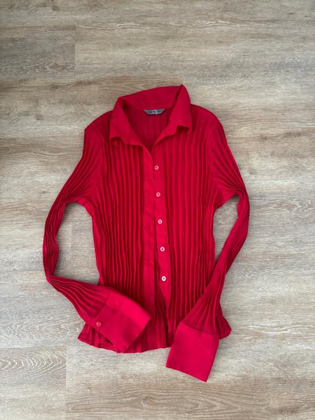 Plisovaná košeľa s-xl, amaranto,m