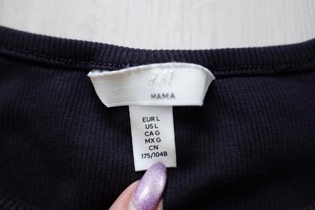 Vrúbkované tehotenské tričko h&m mama, h&m,l