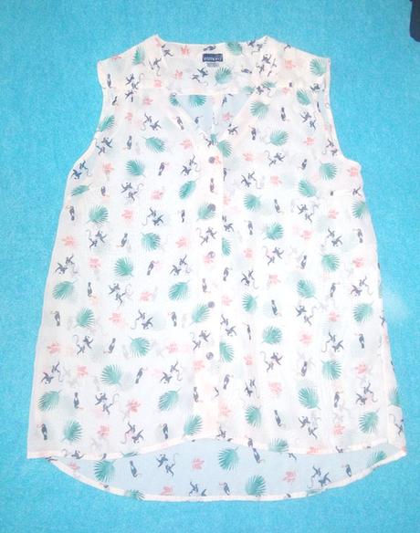 Priesvitná blúzka s potlačou, esmara,38