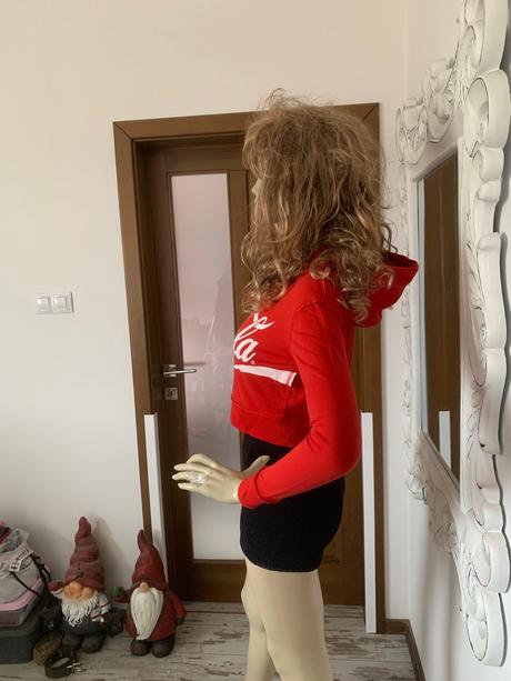 Crop mikina coca cola, xs