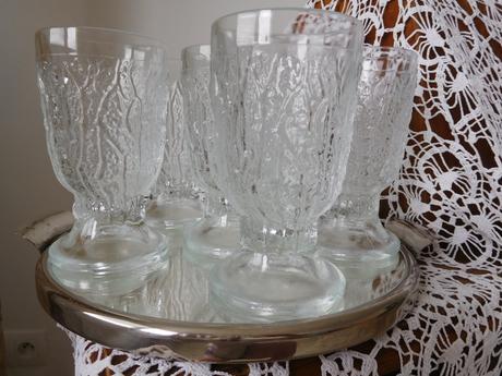 Retro poháre pudingové šľahačkové,6 kusov, 