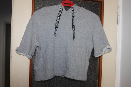 Mikina/croptop s kratkym rukavom, h&m,164