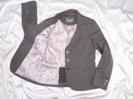 Kvalitné sivé sako per una, 40