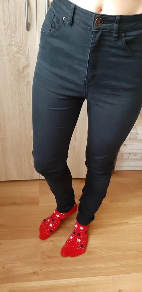 Čierne elastické rifle h&m, h&m,36