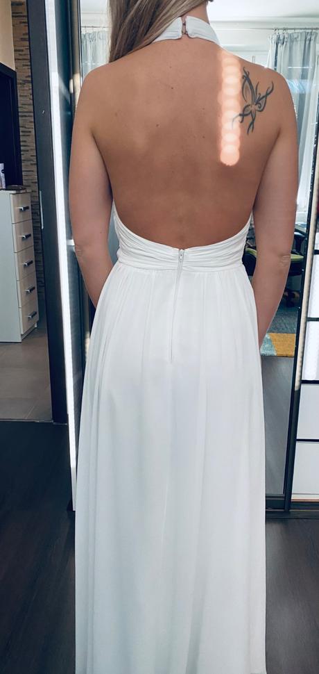 Akcia dlhé biele šaty, s