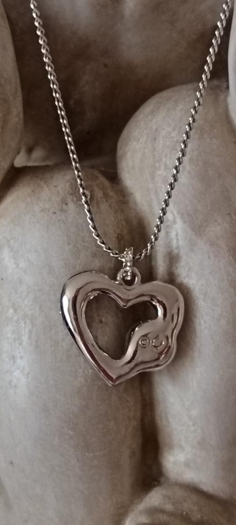 Swarovski nahrdelnik s dvojitym srdcom, swarovski
