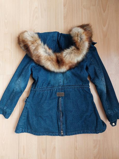 Rifľová bundička s kožušinkou, xs