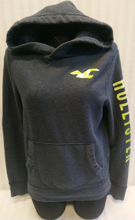 Dámska modrá mikina klokanka, hollister, s/m, hollister,m