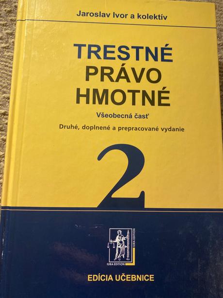 Trestné právo hmotné 2 jaroslav ivor a kolektív,
