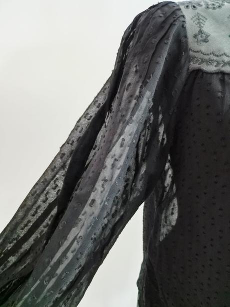 Čierna blúzka zara woman s koženým detailom, zara,xs