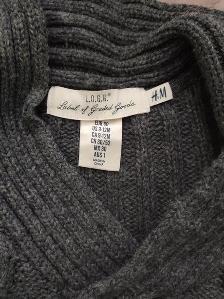 Teplý sveter, h&m,80