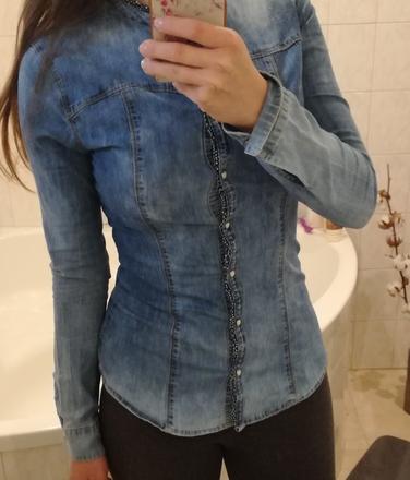 Luxusná košielka v rifľovom vzhľade, s