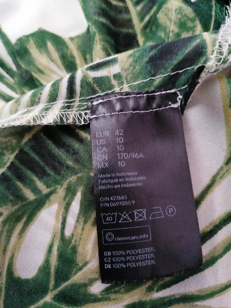 Blúzka s listami, h&m,s