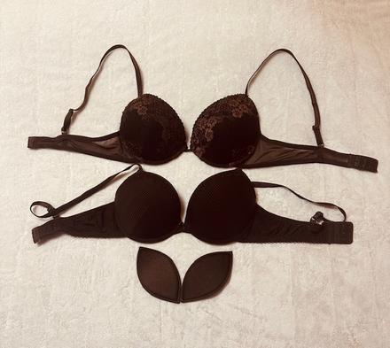 Čokoládovo-hnedé podprsenky 2 kusy za 1 cenu 85b, 85b