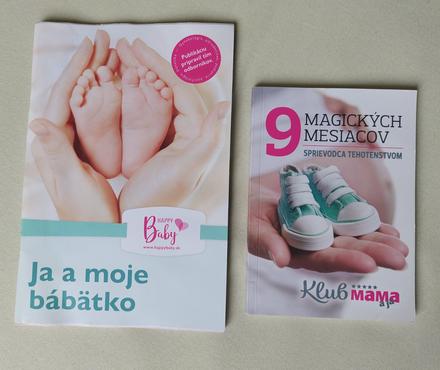 Brožúrky o tehotenstve a starostlivosti o dieťa,