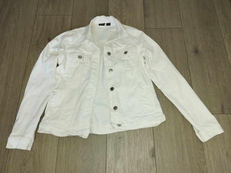 Biela rifľová bunda, esmara,36