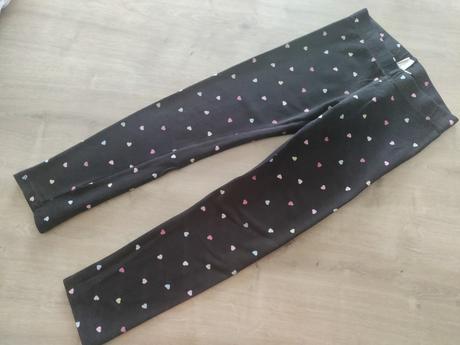 Srdiečkové legínky 122/128, h&m,122