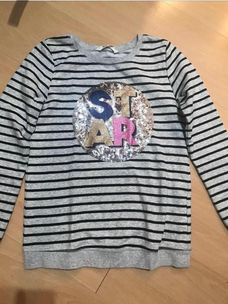 Mikina s flitrami, h&m,158