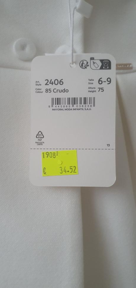 Kabát pre dievčatko, mayoral,68 / 74