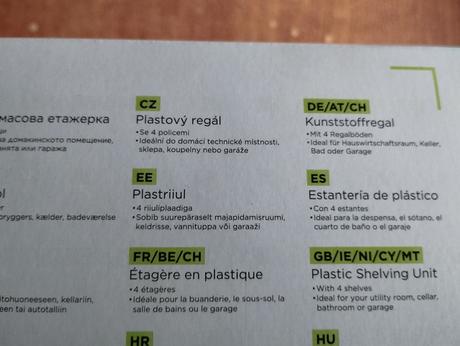 Plastový regál, 100 x 38 x 23 cm, 