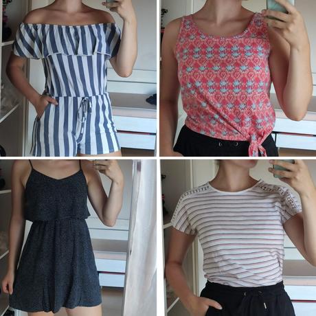 Letné oblečenie - šaty, overal, tričko, crop-top, s