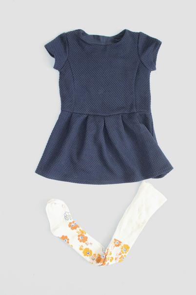 Štrukturované šaty a pančuchy next veľ. 12-18 m a, next,86