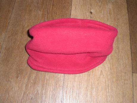 Červený flísový nákrčník top stav, 