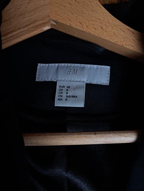 Čierne smokingové sako, h&m,38