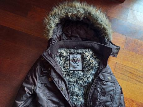 Zimná bunda s kapucňou, c&a,140