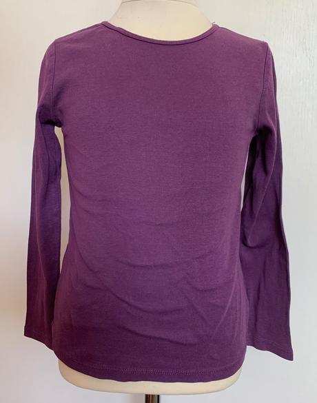 H&m fialové tričko s dlhým rukávom, h&m,122