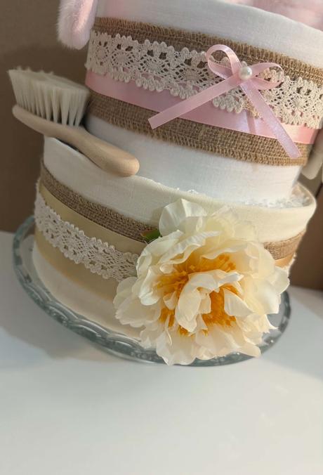 Plienková torta ružové pohladenie - pre dievčatko,