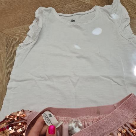 Flitrovana sukna a tricko, h&m,134