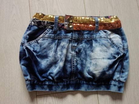 Riflová sukňa desigual, desigual,116